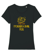 I`M NOT LAZY, I`M ON ENERGY SAVING MODE 2 Tricou mânecă scurtă guler larg fitted Damă Expresser