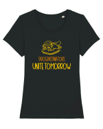 PROCRASTINORS, UNITE TOMORROW 2 Tricou mânecă scurtă guler larg fitted Damă Expresser