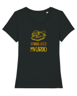 RUNNING LATE IS MY CARDIO 2 Tricou mânecă scurtă guler larg fitted Damă Expresser