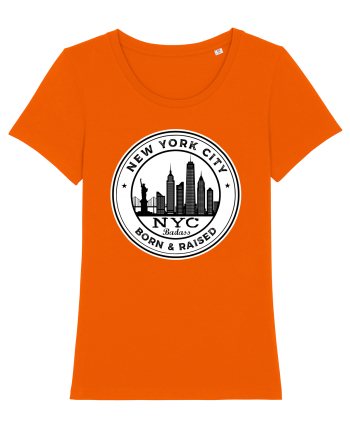 NYC Born & raised Bright Orange