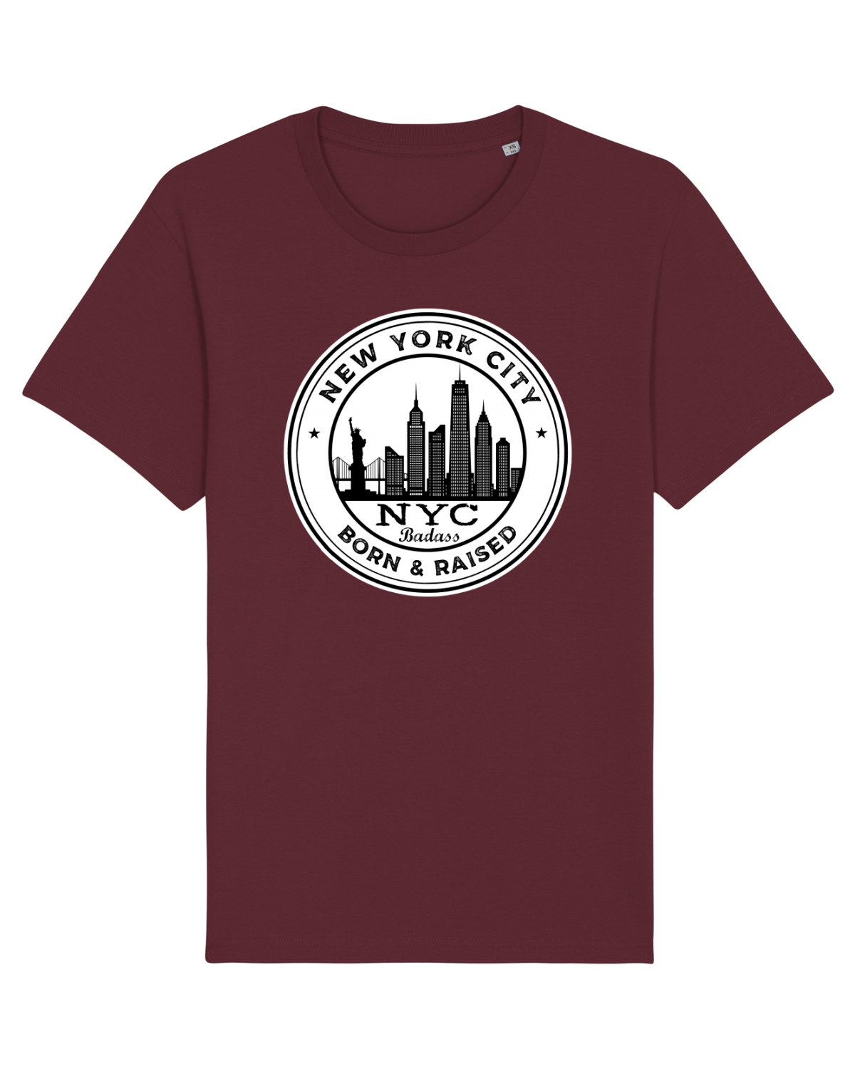 Tricou mânecă scurtă Unisex Rocker Burgundy