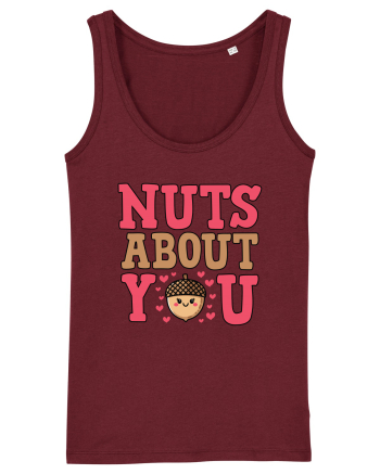 Nuts About You | Funny Valentine's Day Burgundy