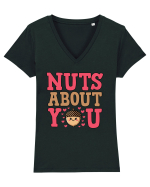Nuts About You | Funny Valentine's Day Tricou mânecă scurtă guler V Damă Evoker