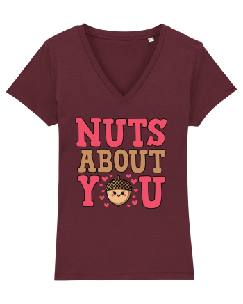 Nuts About You | Funny Valentine's Day Burgundy