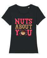 Nuts About You | Funny Valentine's Day Tricou mânecă scurtă guler larg fitted Damă Expresser
