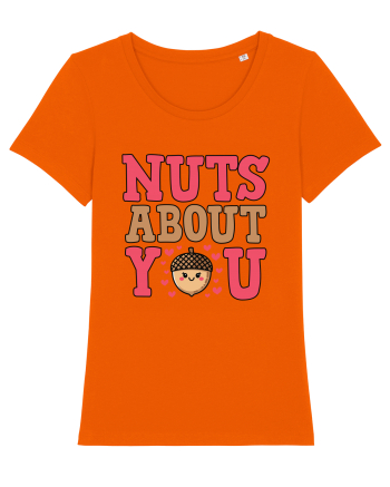 Nuts About You | Funny Valentine's Day Bright Orange
