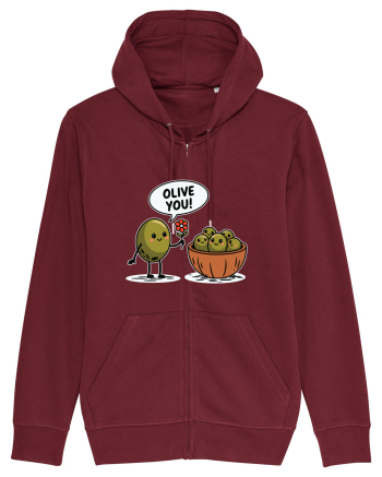Olive You! | Lovely Puns Burgundy