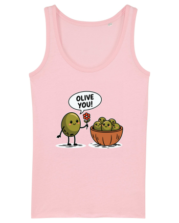 Olive You! | Lovely Puns Cotton Pink