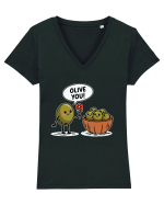 Olive You! | Lovely Puns Tricou mânecă scurtă guler V Damă Evoker