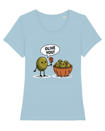 Olive You! | Lovely Puns Sky Blue