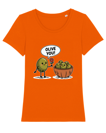 Olive You! | Lovely Puns Bright Orange