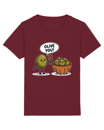 Olive You! | Lovely Puns Burgundy