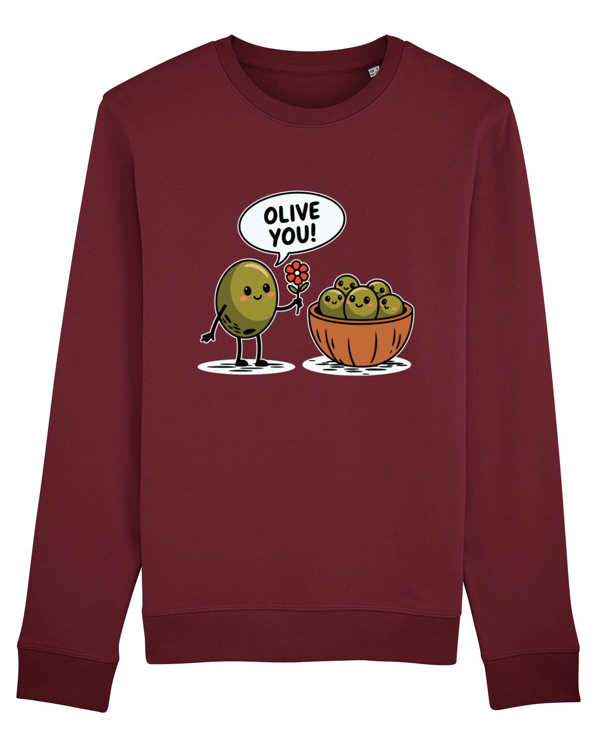 Bluză mânecă lungă Unisex Rise Burgundy