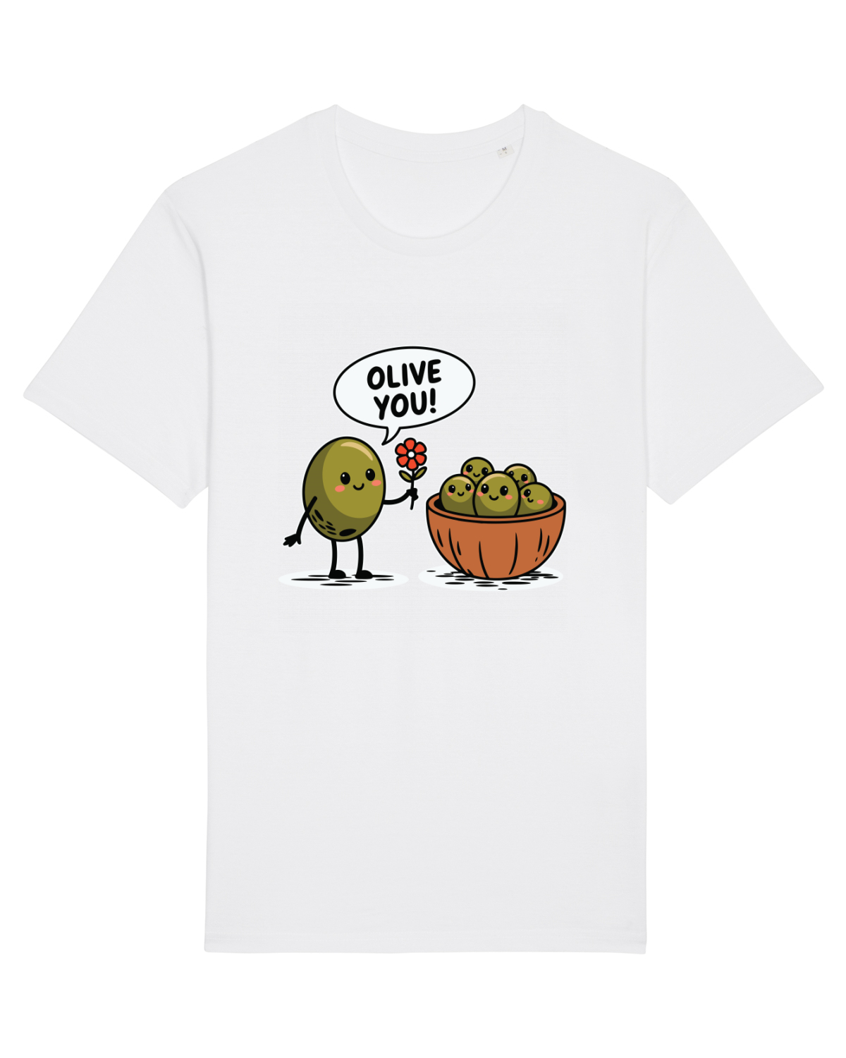 Tricou mânecă scurtă Unisex Rocker White