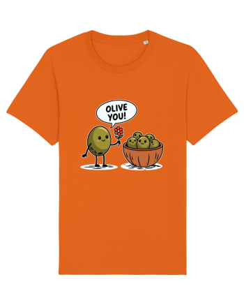 Olive You! | Lovely Puns Bright Orange