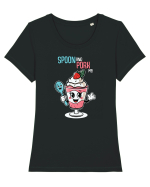 Spoon And Pork Me! Tricou mânecă scurtă guler larg fitted Damă Expresser