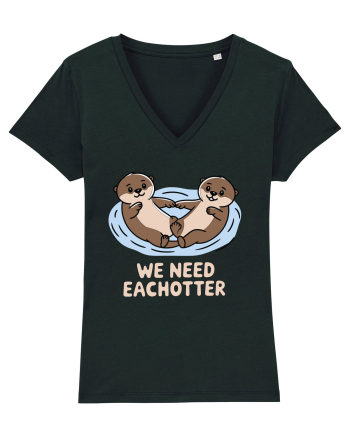 We Need Eachotter | Valentine's Puns Black