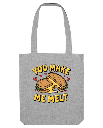 You Make Me Melt | Cute Valentine's Pun Heather Grey