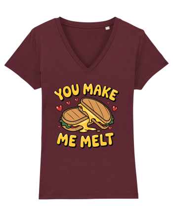 You Make Me Melt | Cute Valentine's Pun Burgundy