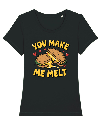 You Make Me Melt | Cute Valentine's Pun Black