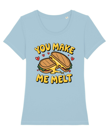 You Make Me Melt | Cute Valentine's Pun Sky Blue