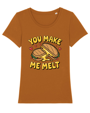You Make Me Melt | Cute Valentine's Pun Roasted Orange