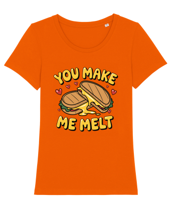 You Make Me Melt | Cute Valentine's Pun Bright Orange