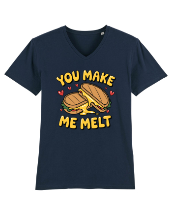 You Make Me Melt | Cute Valentine's Pun French Navy