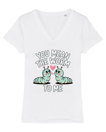 You Mean The Worm To Me | Kawaii Cute Puns White