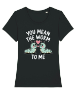 You Mean The Worm To Me | Kawaii Cute Puns Tricou mânecă scurtă guler larg fitted Damă Expresser