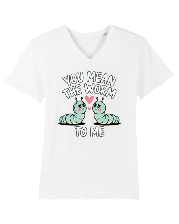You Mean The Worm To Me | Kawaii Cute Puns White