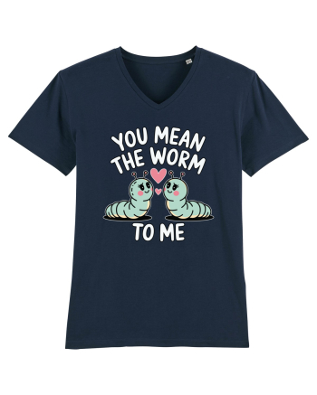 You Mean The Worm To Me | Kawaii Cute Puns French Navy
