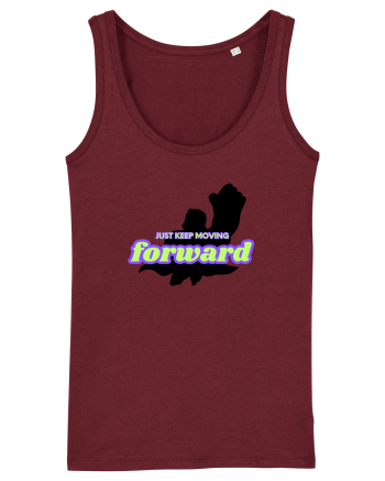 KEEP MOVING Burgundy
