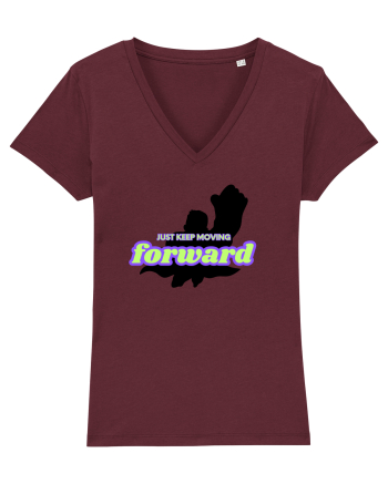 KEEP MOVING Burgundy