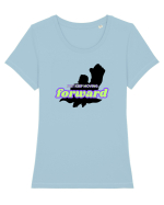 KEEP MOVING Tricou mânecă scurtă guler larg fitted Damă Expresser
