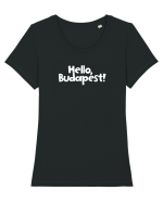 Hello Bucharest! UPS! - white Tricou mânecă scurtă guler larg fitted Damă Expresser