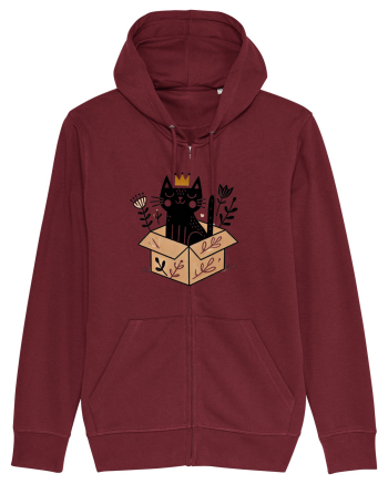 Pisica în cutie Burgundy