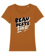 Beau peste limite. De ieșit cu prietenii  Tricou mânecă scurtă guler larg fitted Damă Expresser