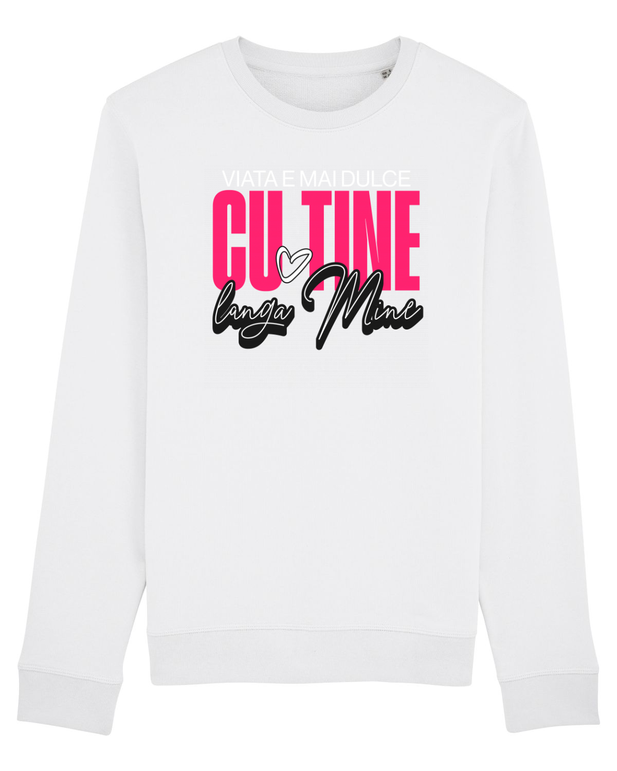 Bluză mânecă lungă Unisex Rise White