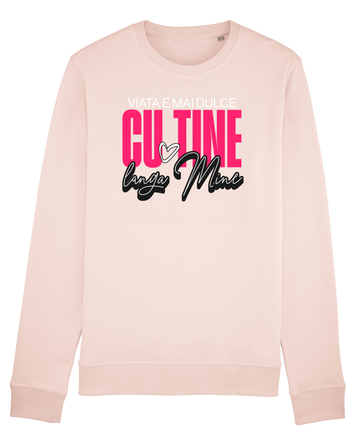 Bluză mânecă lungă Unisex Rise Candy Pink