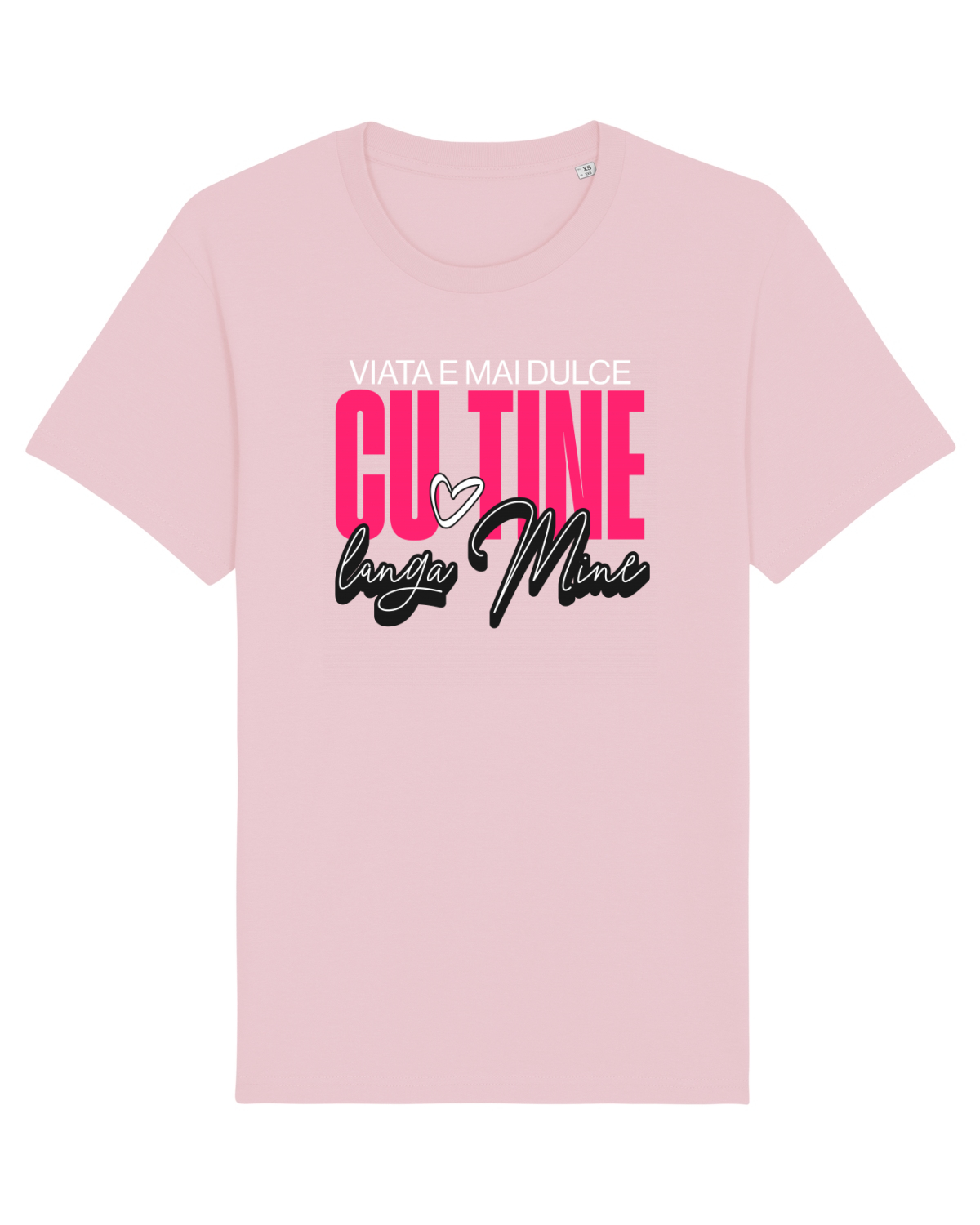 Tricou mânecă scurtă Unisex Rocker Cotton Pink