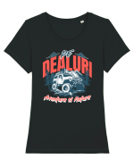 Off-road Pe dealuri - Aventura și natura Tricou mânecă scurtă guler larg fitted Damă Expresser