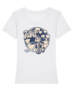 Iubit de el - Dragoste Dragobete Valentine's Day  Tricou mânecă scurtă guler larg fitted Damă Expresser