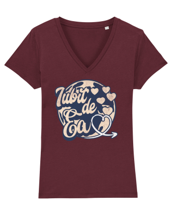 Iubit de ea - Dragoste Dragobete Valentine's Day  Burgundy