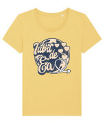 Iubit de ea - Dragoste Dragobete Valentine's Day  Tricou mânecă scurtă guler larg fitted Damă Expresser