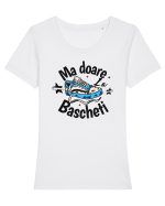 Mă doare la bascheți - pentru el Tricou mânecă scurtă guler larg fitted Damă Expresser