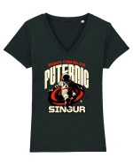 Motivational - Învață să fii puternic singur  Tricou mânecă scurtă guler V Damă Evoker