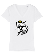 Puternic- Nu vreau nimic, vreau totul Tricou mânecă scurtă guler V Damă Evoker
