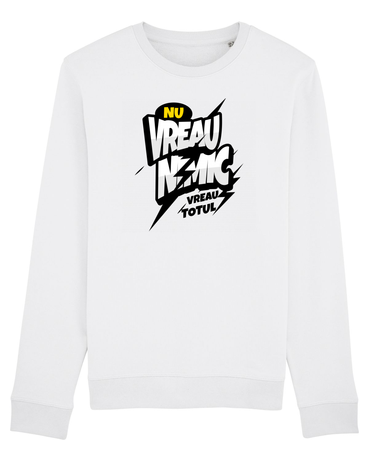 Bluză mânecă lungă Unisex Rise White