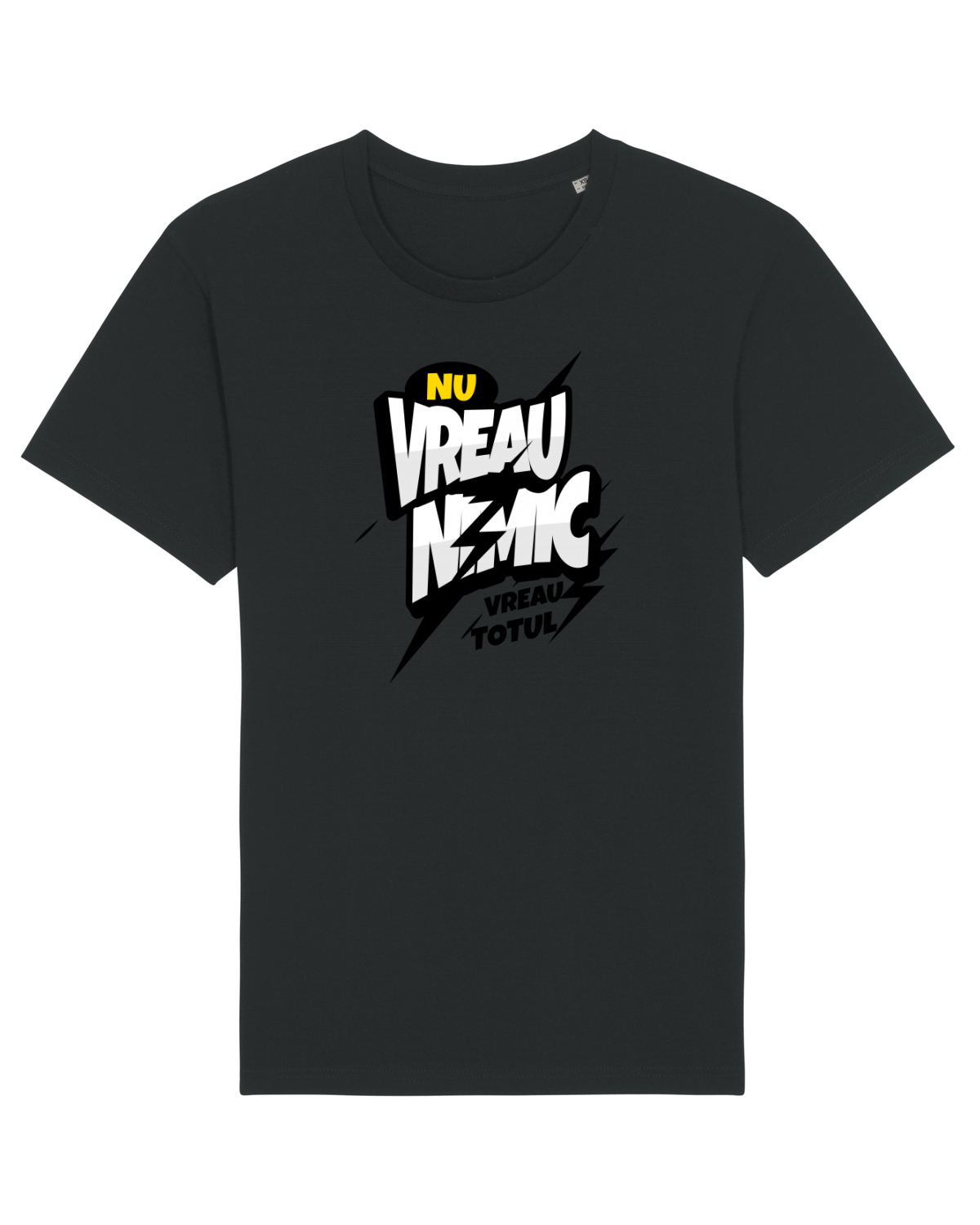 Tricou mânecă scurtă Unisex Rocker Black